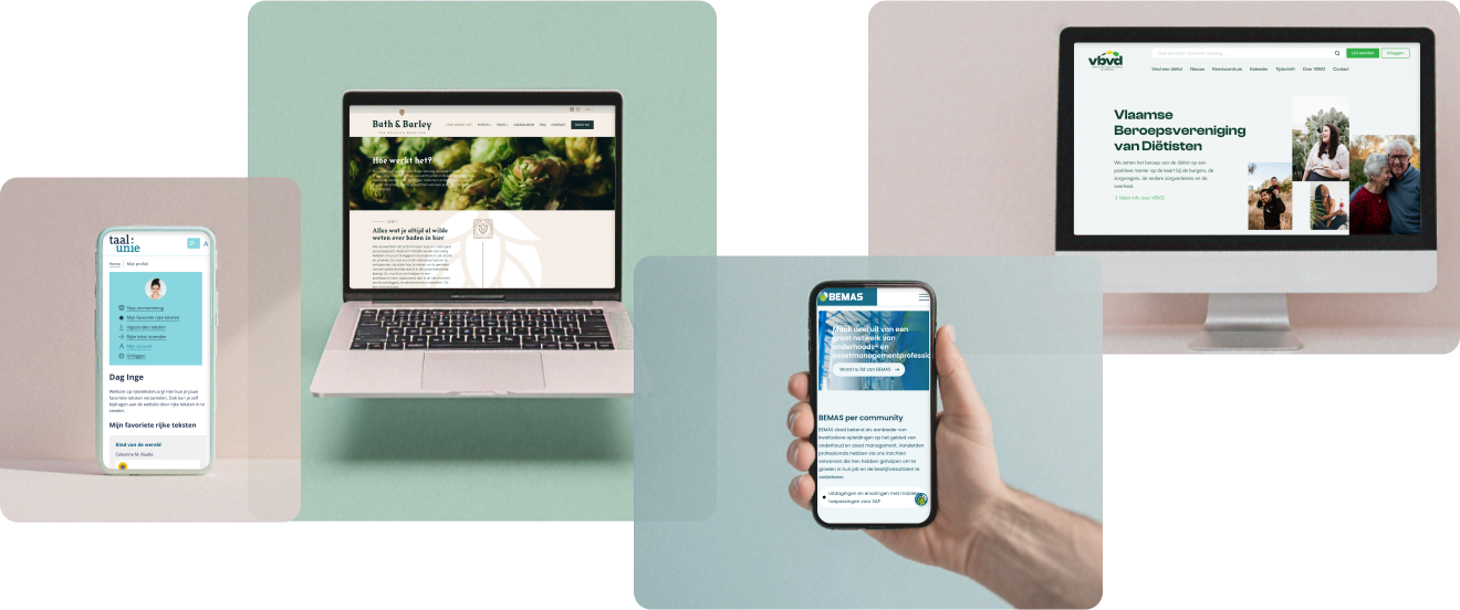 Enkele voorbeelden van ontwikkelde webapplicaties